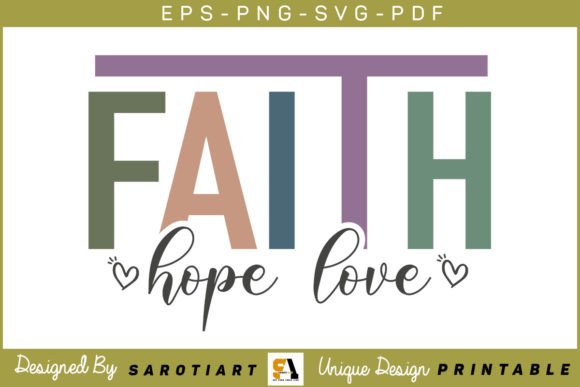 Christian SVG T-shirt Faith Hope Love