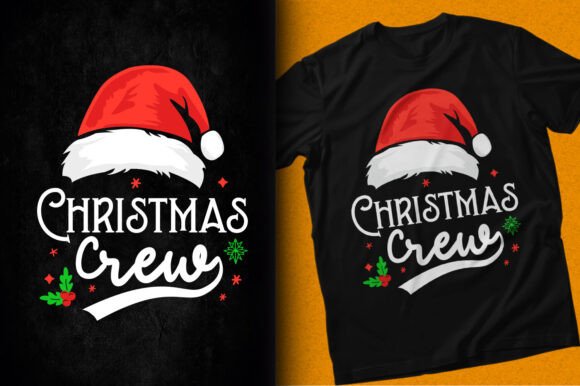 Christmas Crew Santa Holiday SVG Graphics & T-Shirt Designs