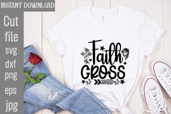 Faith Cross SVG Cut File: Graphics for T-Shirt Designs