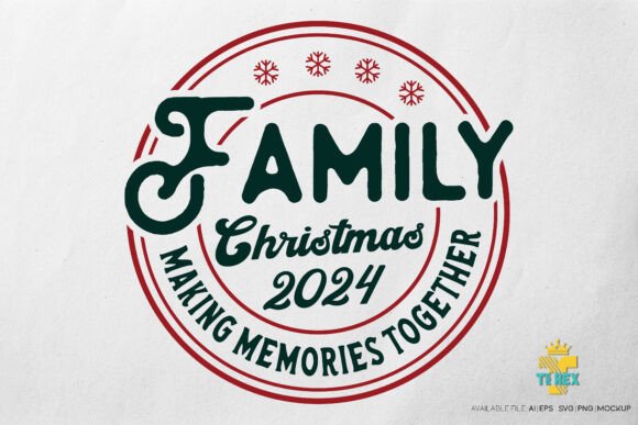 Family Christmas 2024 T-Shirt Design Graphics