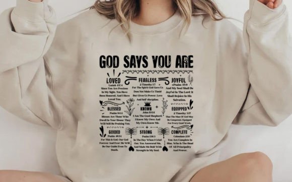 God Says You Are Hoodie Design SVG, PNG