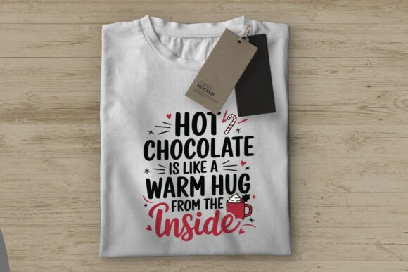 Hot Chocolate is Like a Hug Christmas Graphics & T-Shirt Designs