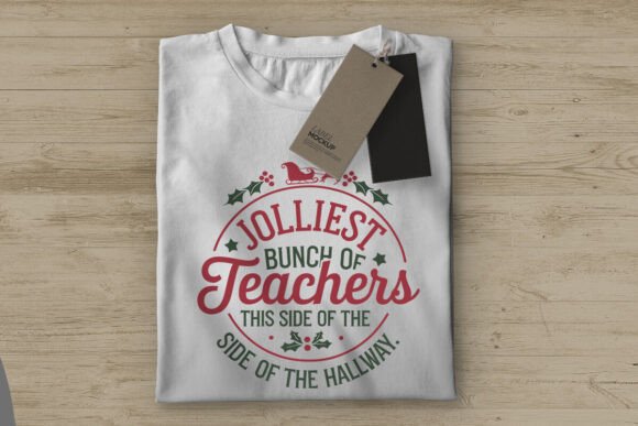 Jolliest Bunch of Teachers Christmas SVG: Graphics for T-Shirt Designs