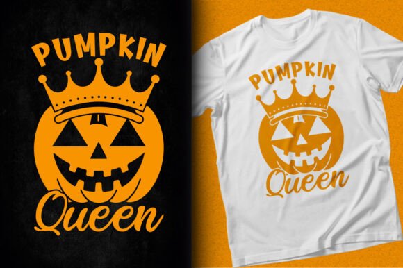 Pumpkin Queen Halloween Vector SVG Shirt Graphics
